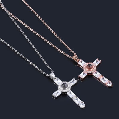 Lord's prayer cross necklace for women, cross necklace for men