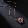 Infinity rose box with love knot say i love you in 100 languages necklace